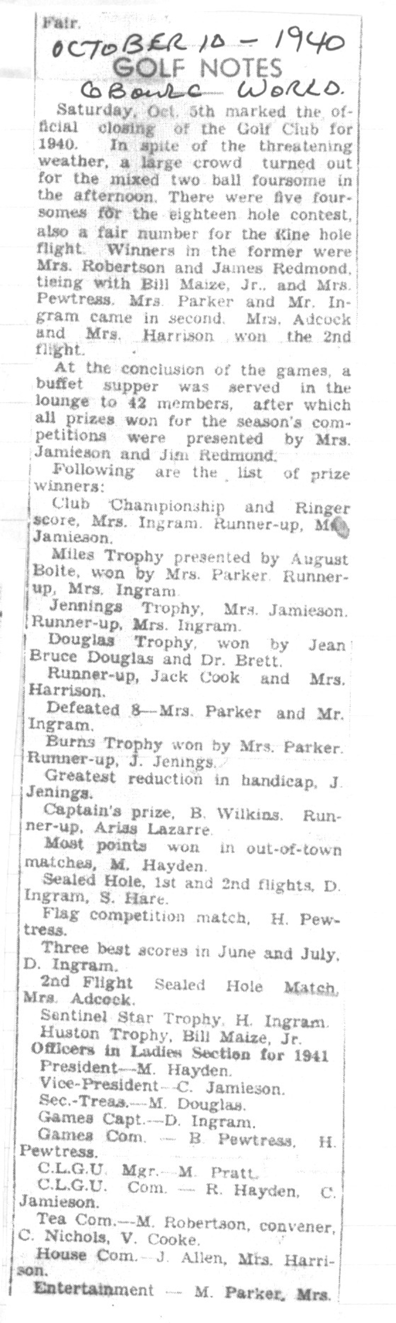 1940-10-10 Golf -official closing event