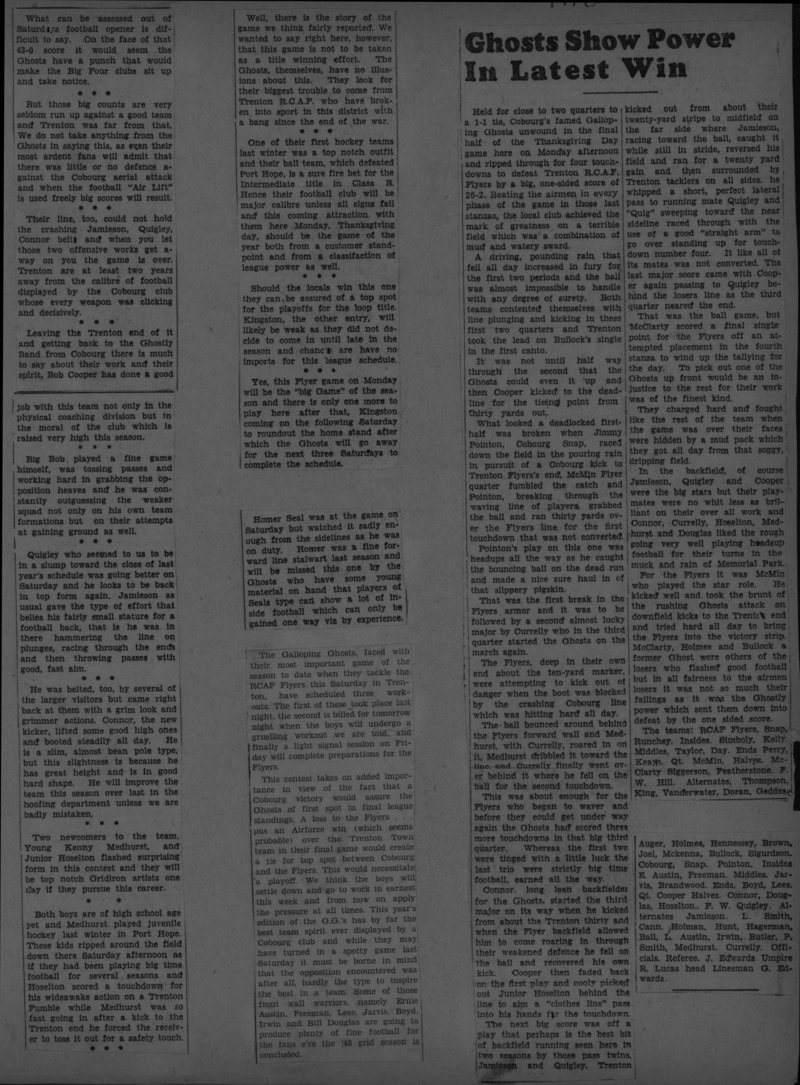 Football -Galloping Ghosts -1948 -A03-Season