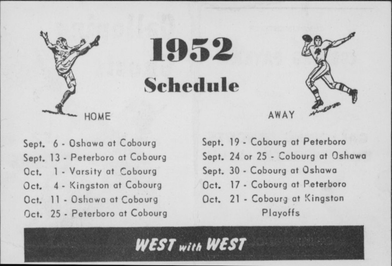 Football -Galloping Ghosts -1951 -P01-season schedule