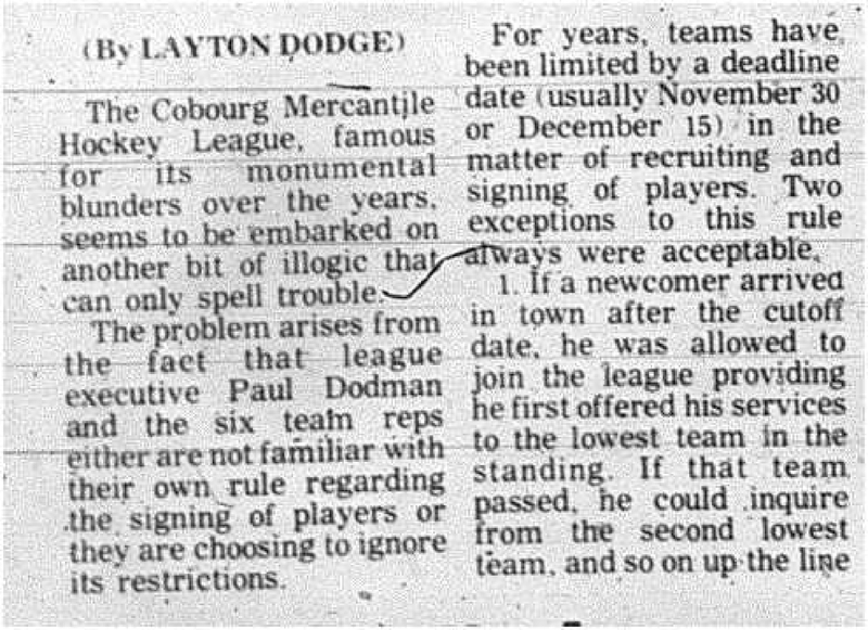 1971-02-05 Dodge -Spotlight -Mercantile League Breaks Rule1
