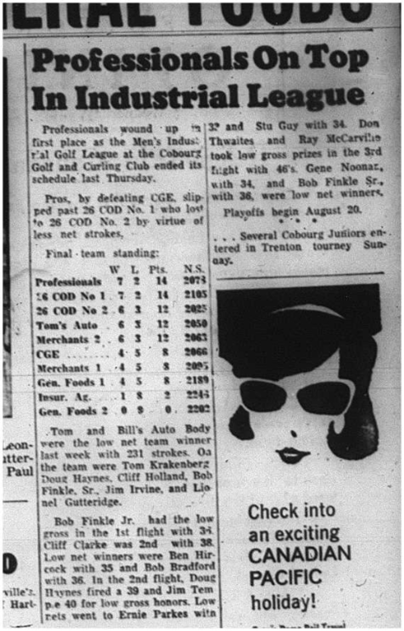 1964-07-22 Golf - Mens - Industrial League