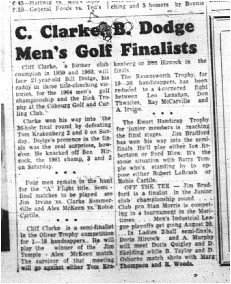 1964-08-12 Golf - Mens - Finalists - Cliff Clarke - Bill Dodge
