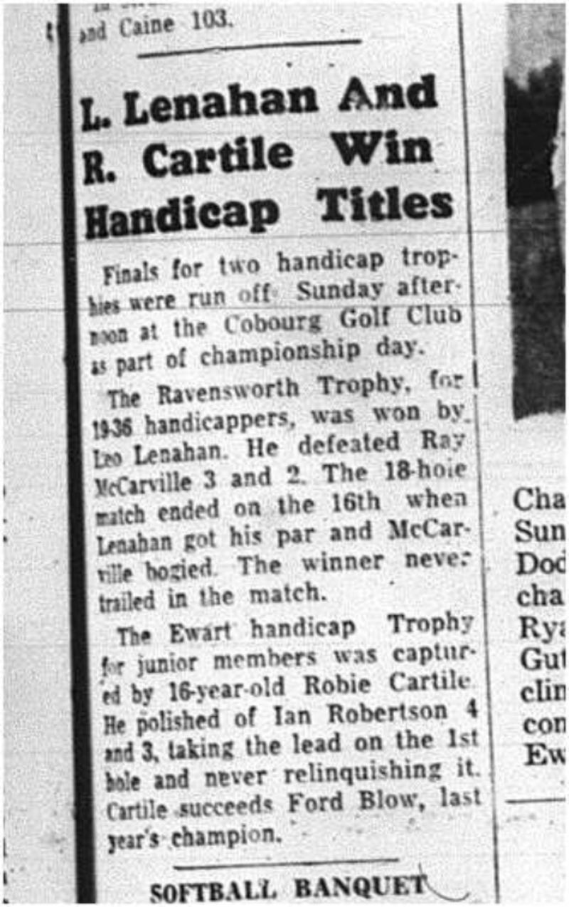 1964-08-26 Golf -  Mens - L. Lenahan - R. Cartile - Handicap Title