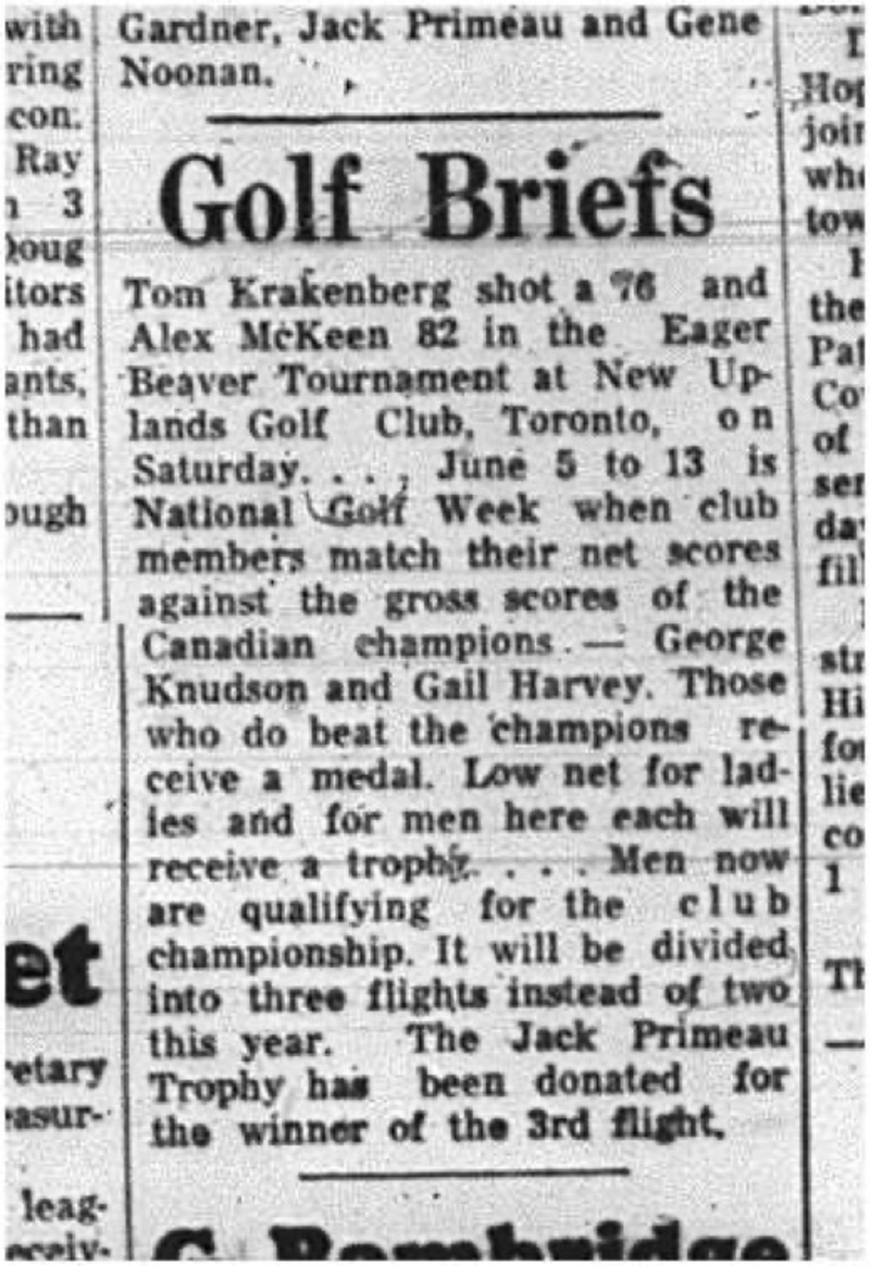 1965-06-02 Golf - Men - Cobourg Golf and Curling Club - Golf Briefs