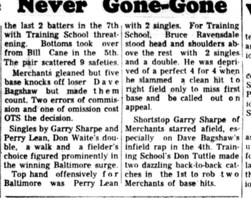 1966-06-07 Softball -Men -CMSL-Winchester vs Baltimore-B