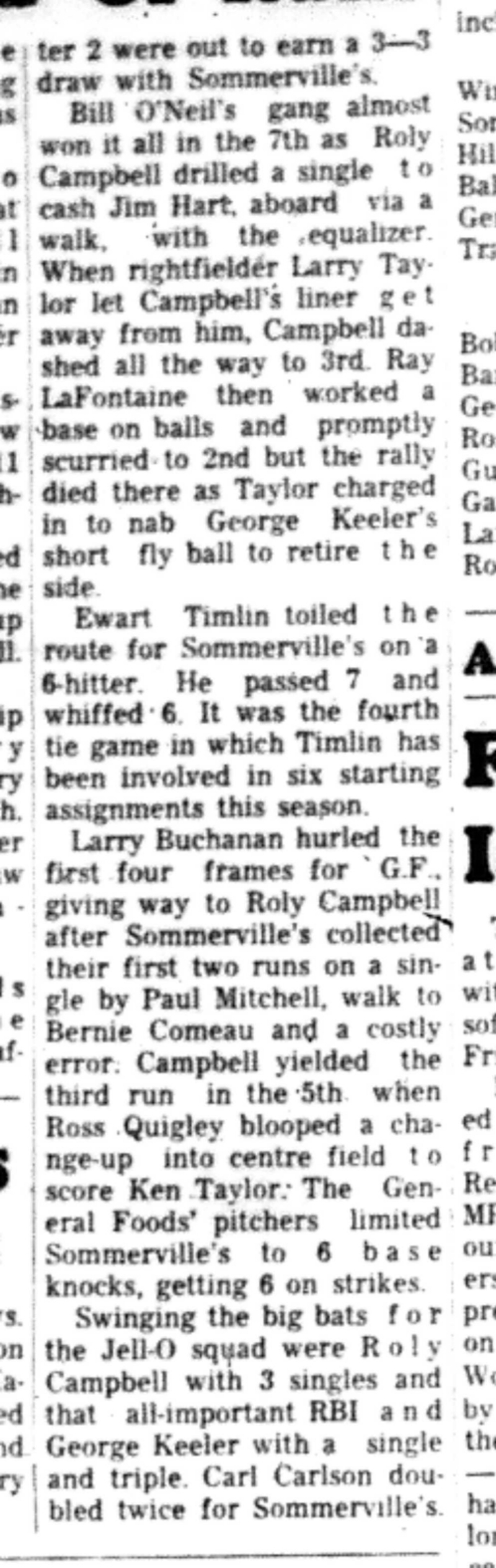 1966-06-22 Softball -Men -CMSL-Baltimore vs Training School-C