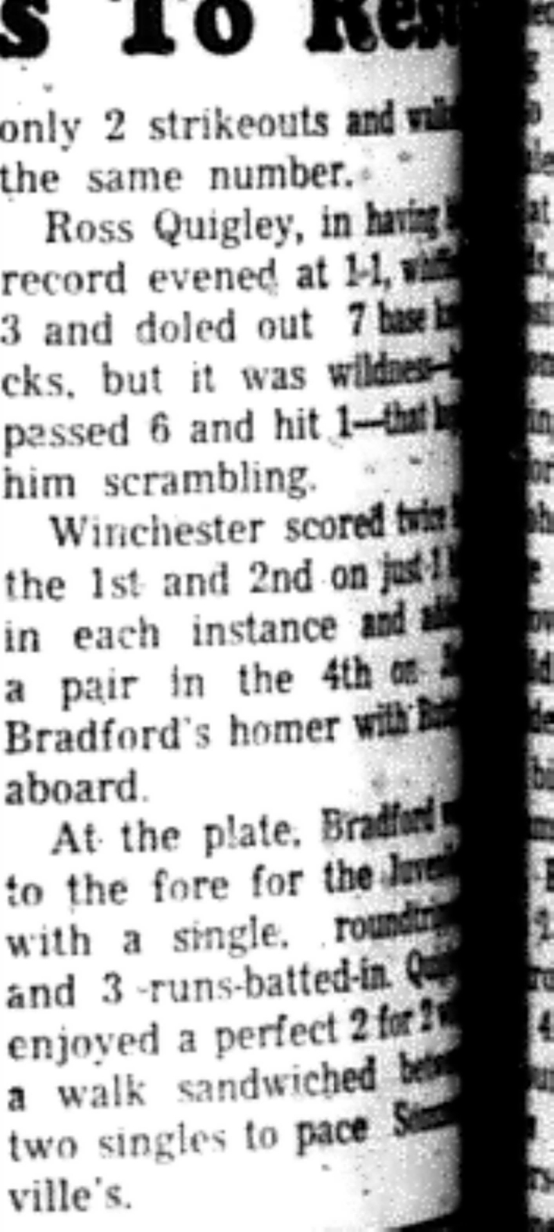 1966-06-22 Softball -Men -CMSL-Hilliers vs General Foods-D