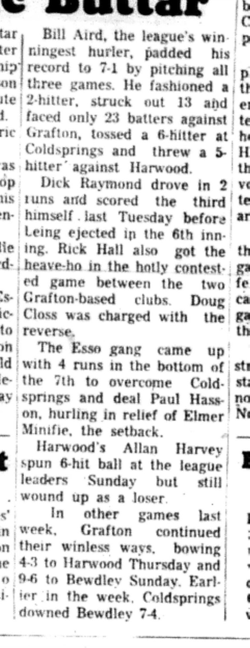 1966-06-22 Softball -Men -HTSL- Plainville vs Bewdley-C