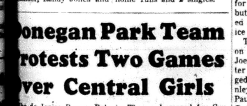 1966-06-29 Softball -Girls -Donegan Team Protests-A