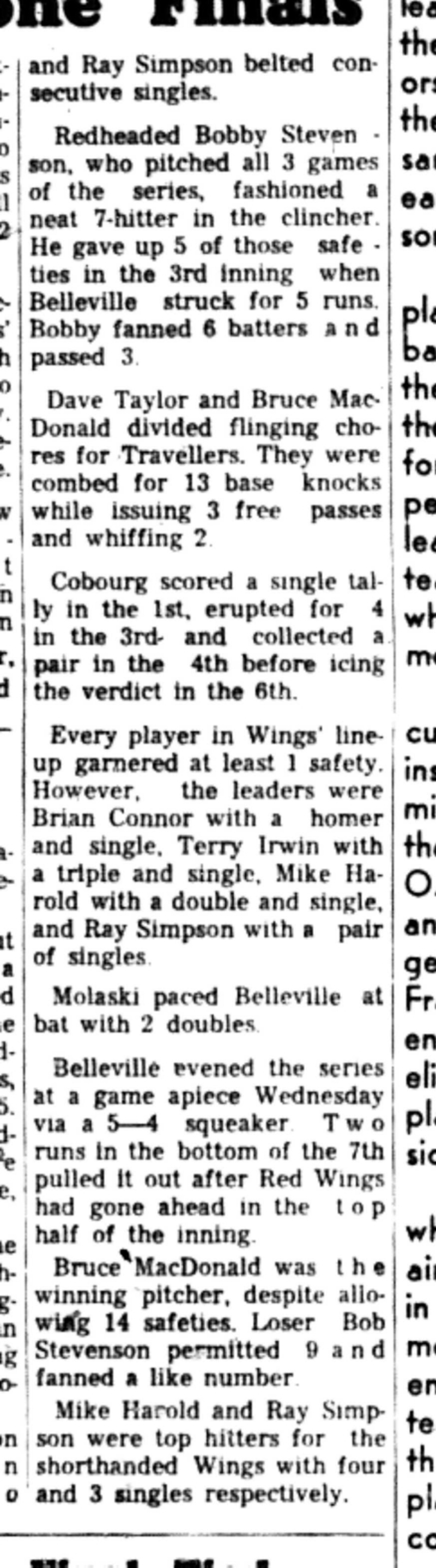 1966-08-17 Softball -Boys -Cobourg Red Wings vs Belleville-C
