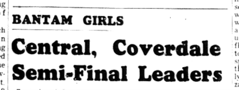 1966-08-17 Softball -Girls-CDGSL-Central vs Coverdale-A