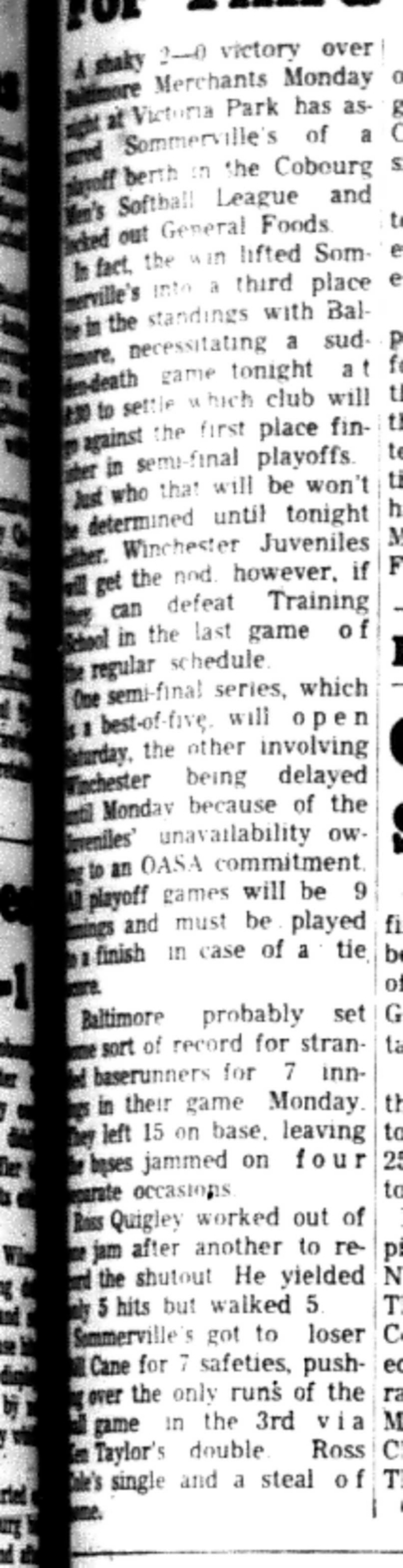 1966-08-17 Softball -Men -CMSL-Sommerville vs Baltimore-B