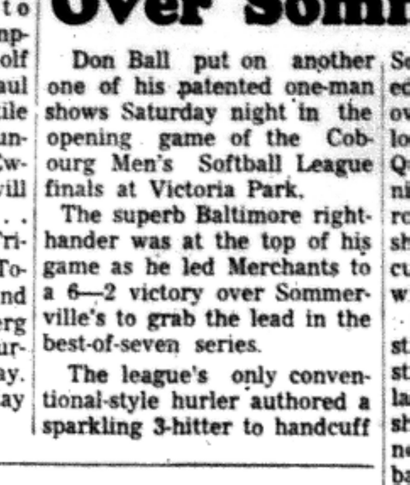 1966-09-07 Softball -Men -CMSL-Sommerville vs Baltimore-B