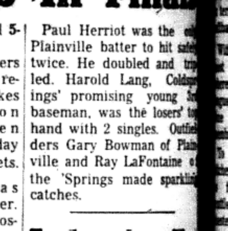1966-09-07 Softball -Men -HTSL-Plainville vs Coldsprings-D