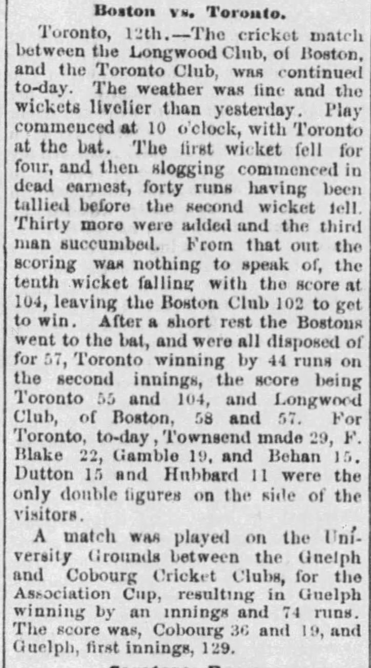 1880-08-13 Cricket -Cobourg vs Guelph -Ottawa Citizen