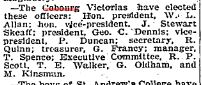 1900-11-29 Hockey -Cobourg Victorias Club elects officers