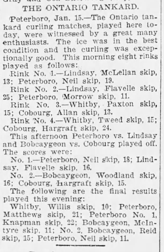 1904-01-16 Curling - Ontario Tankard -Ottawa Citizen