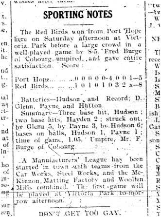 1909-06-26 Baseball -Red Birds