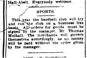 1913-05-02 Baseball - Club