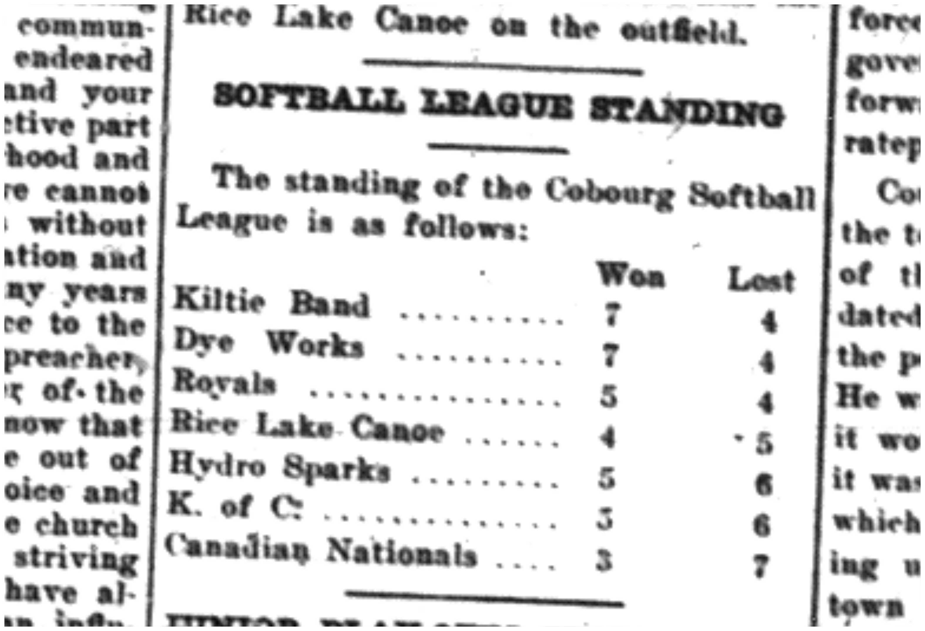 1925-07-30 Softball