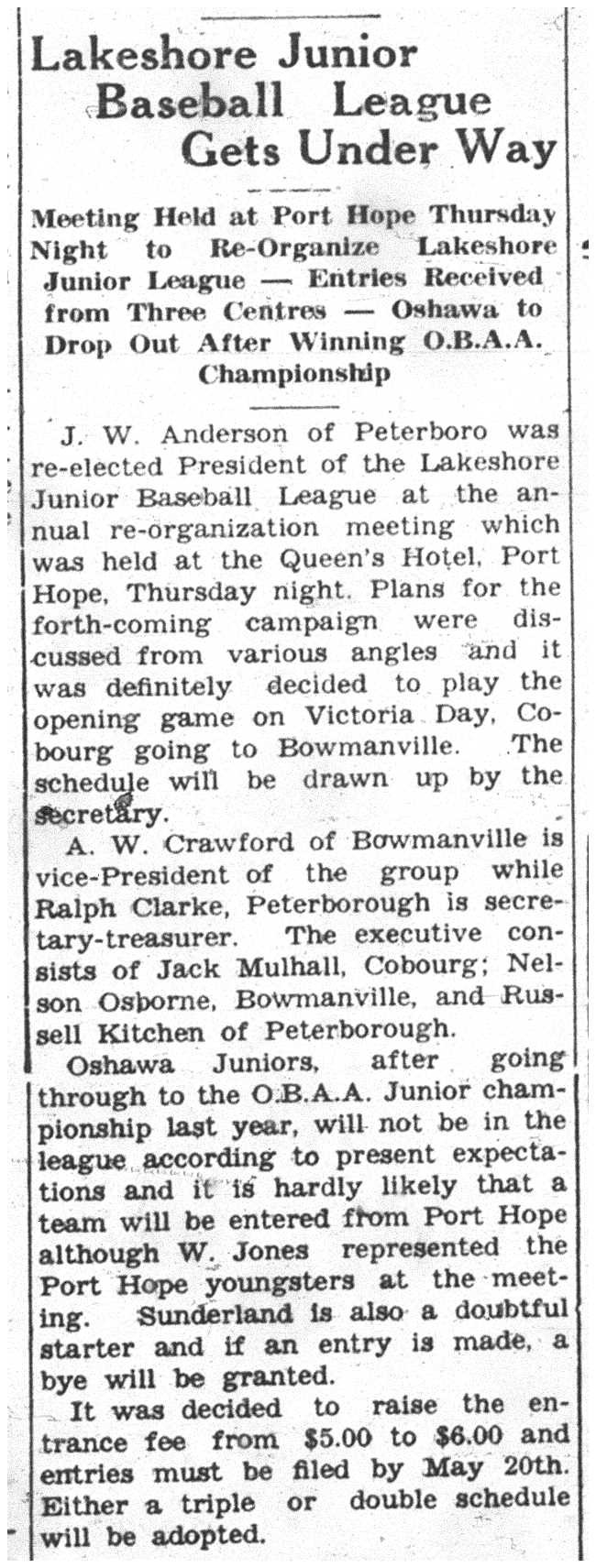 1937-05-20 Baseball - Junior