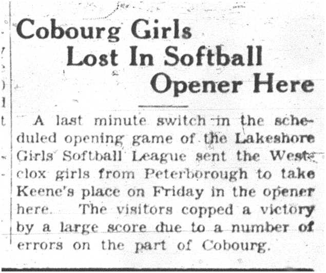 1937-06-03 Softball - Girls