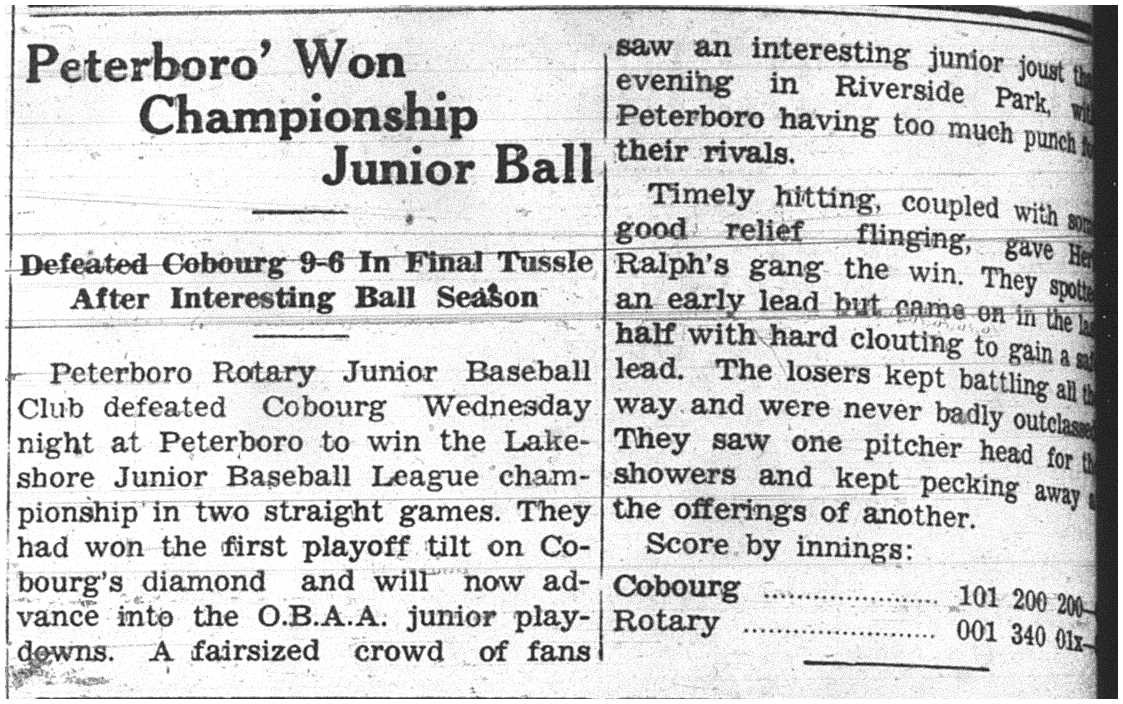 1937-08-19 Baseball - Junior in Championship game