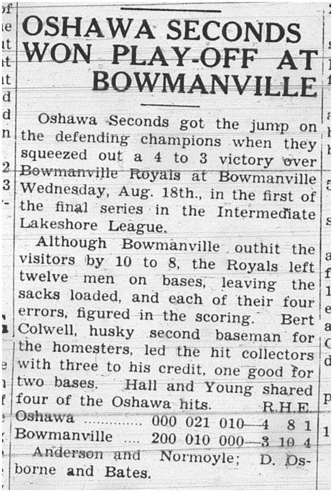 1937-08-26 Baseball - Intermediates 1st Playoff