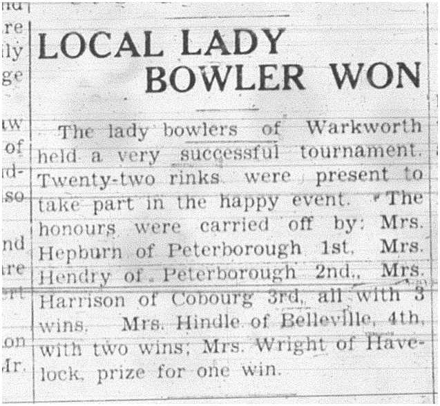 1937-08-26 Lawn Bowling -Warkworth