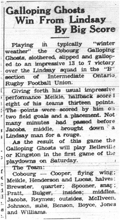 1937-10-28 Football - GG vs Lindsay