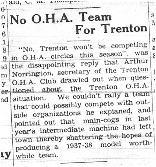 1937-11-25 Hockey - Intermediate-Trenton out