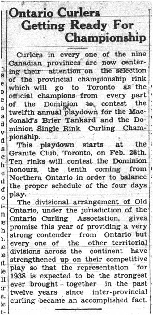 1938-02-10 Curling -Readying for Brier