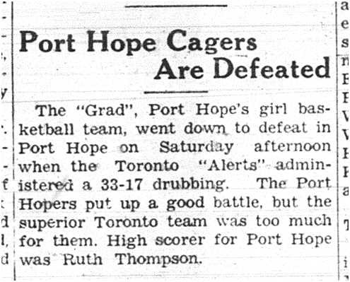 1938-02-17 Basketball -PH Ladies vs Toronto