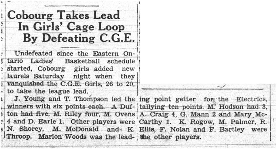 1938-02-24 Basketball -Ladies opener