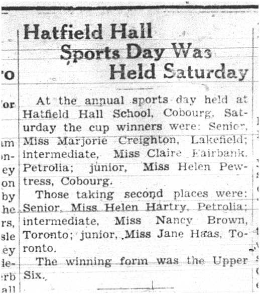 1938-06-02 School -Hadfield Hall Sports Day