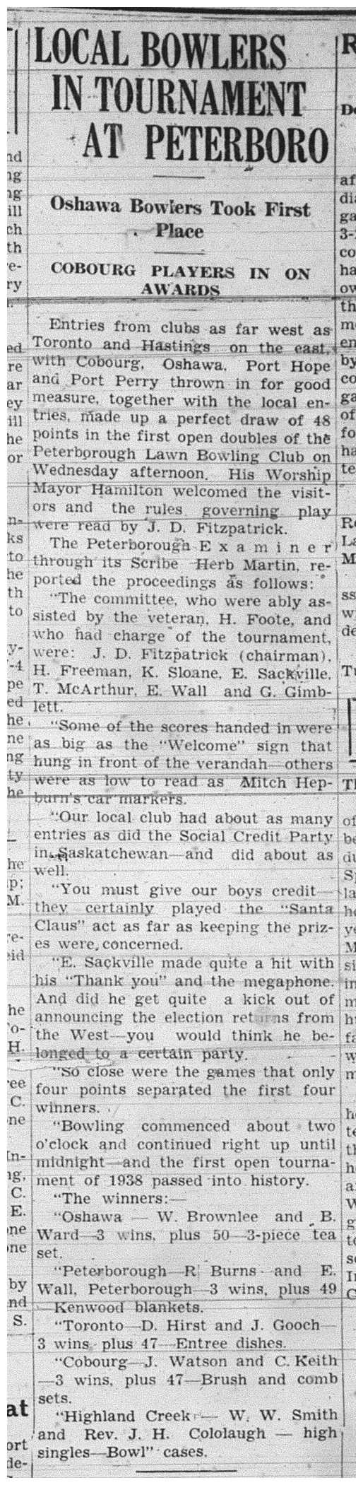 1938-06-16 Lawn Bowling -Tourney 48 rinks