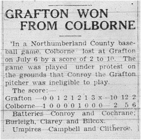 1938-07-14 Baseball -Colborne vs Grafton