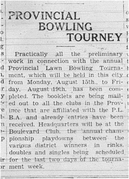 1938-07-28 Lawn Bowling -Provincial