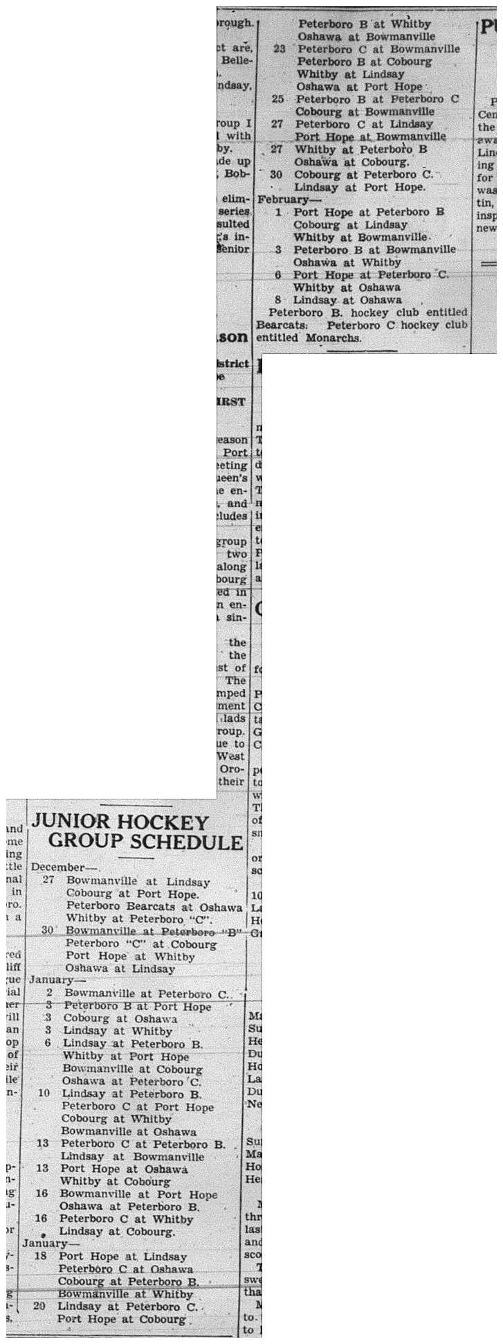 1938-12-08 Hockey -Juniors complete League Schedule