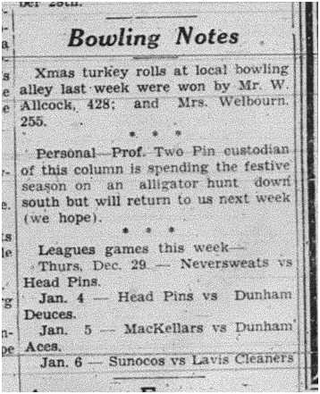 1938-12-29 Bowling -League notes