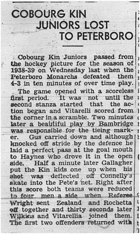 1939-02-23 Hockey -Kin Juniors vs Peterborough