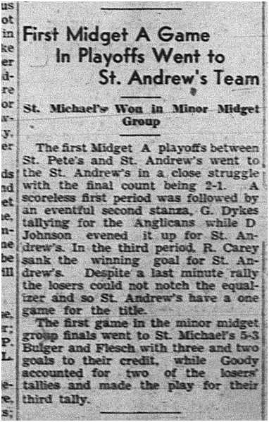 1939-03-09 Hockey -CCHL Midgets St Petes vs St Andrews Game 1