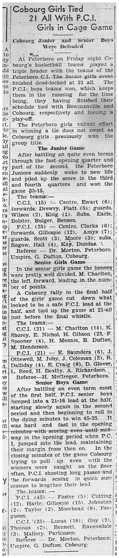 1939-03-16 School -Basketball CCI vs PCI