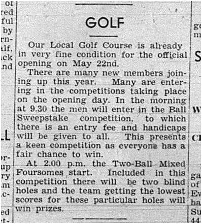 1939-05-18 Golf -Course opens on 22nd