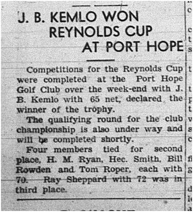 1939-06-08 Golf -Reynolds Cup Trophy at PH