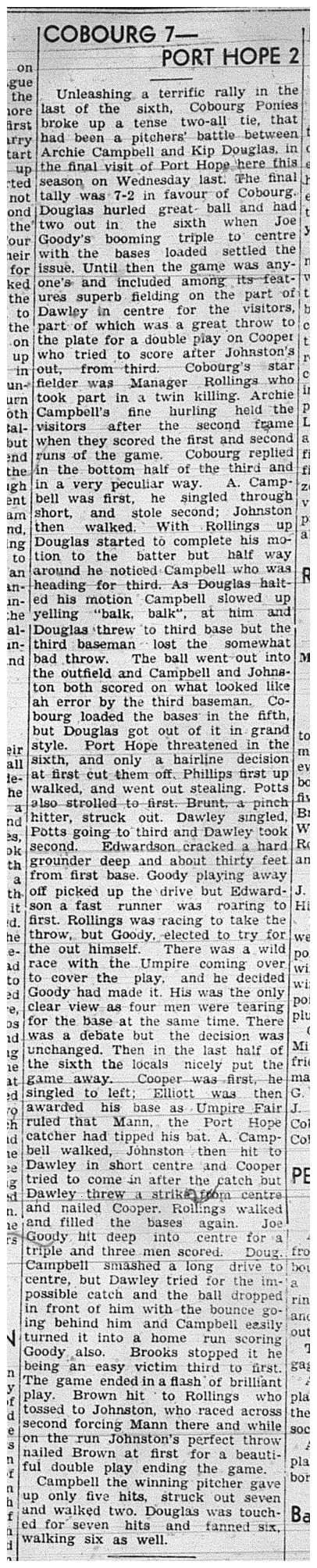 1939-07-27 Baseball -Intermediate Ponies vs PH