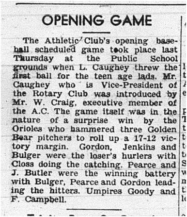 1939-08-10 Baseball -Athletic Club season opener