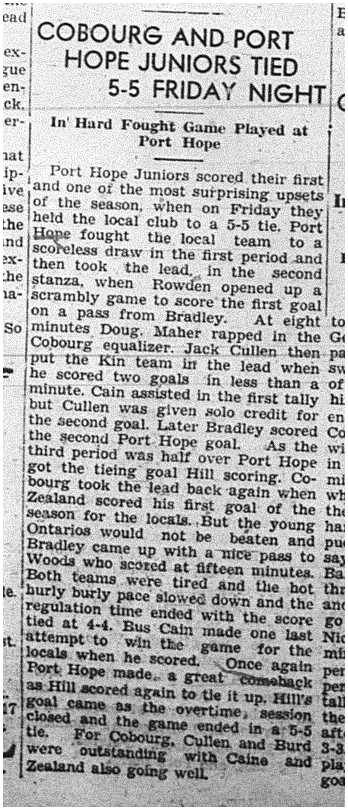 1940-01-25 Hockey -Kin Juniors vs PH