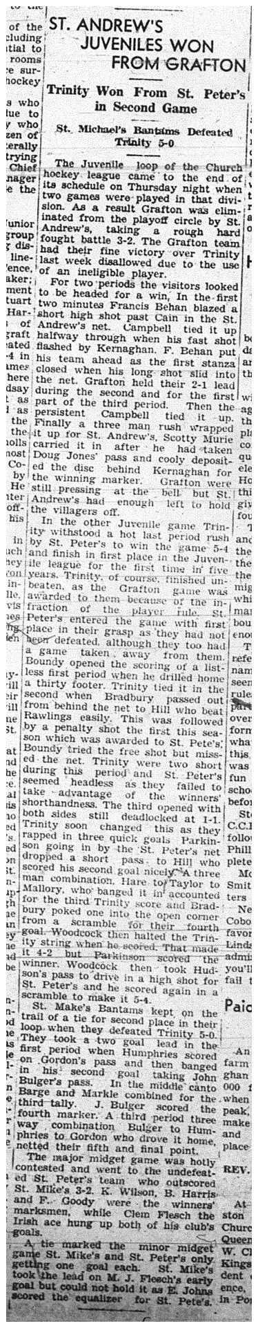 1940-02-29 Hockey -CCHL Juveniles St Andrews vs Grafton