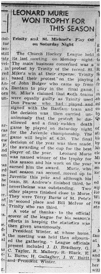 1940-03-28 Hockey -CCHL deals with Playoff protest